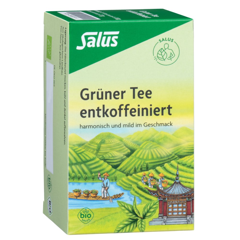 GRÜNER TEE entkoffeiniert Bio Salus Filterbeutel