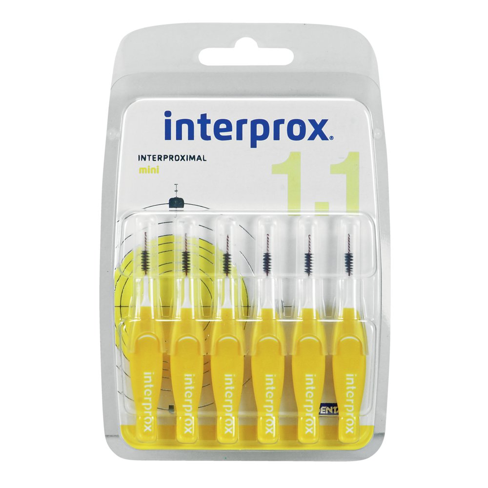 INTERPROX reg mini gelb Interdentalbürste Blister
