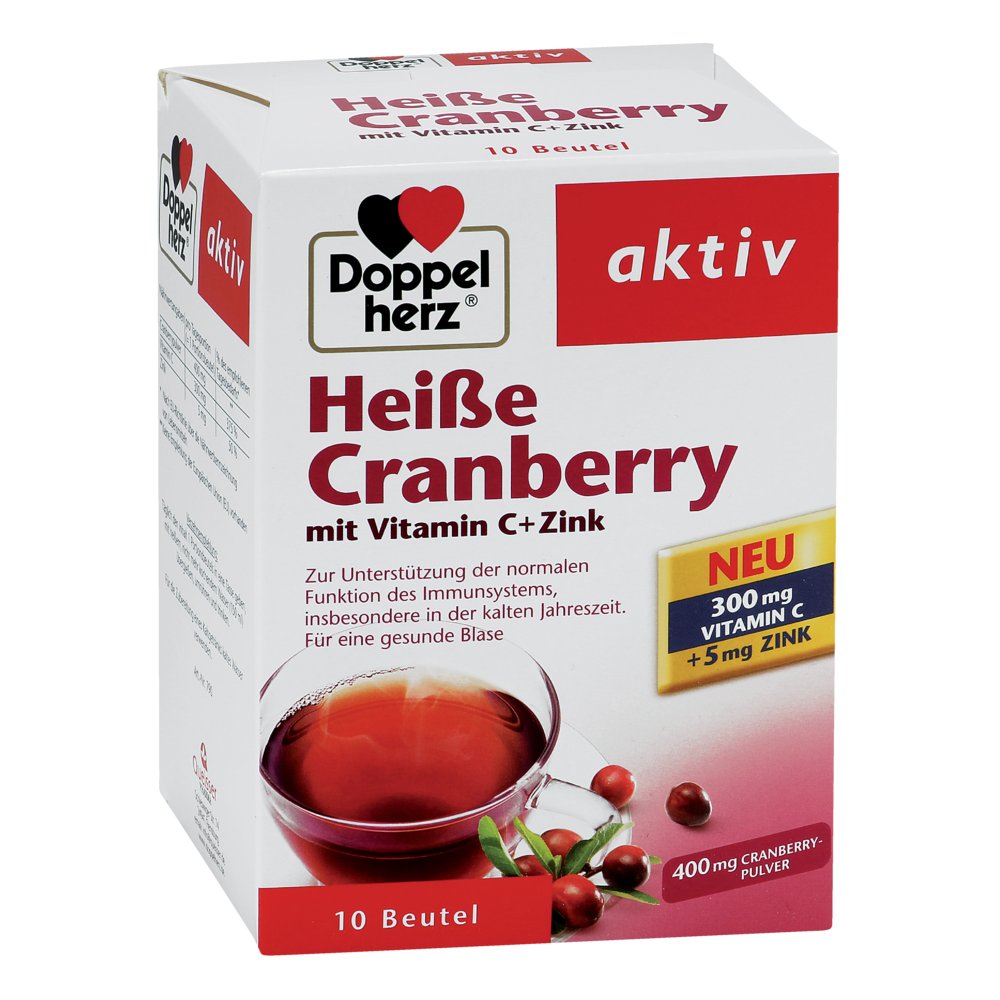 DOPPELHERZ heiße Cranberry m.Vit.C+Zink Granulat