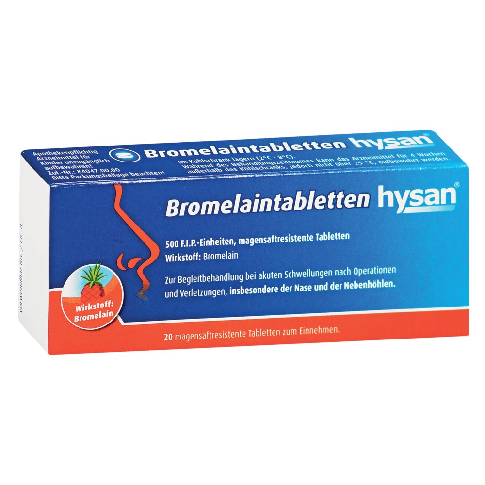 BROMELAIN TABLETTEN hysan magensaftres.Tabletten