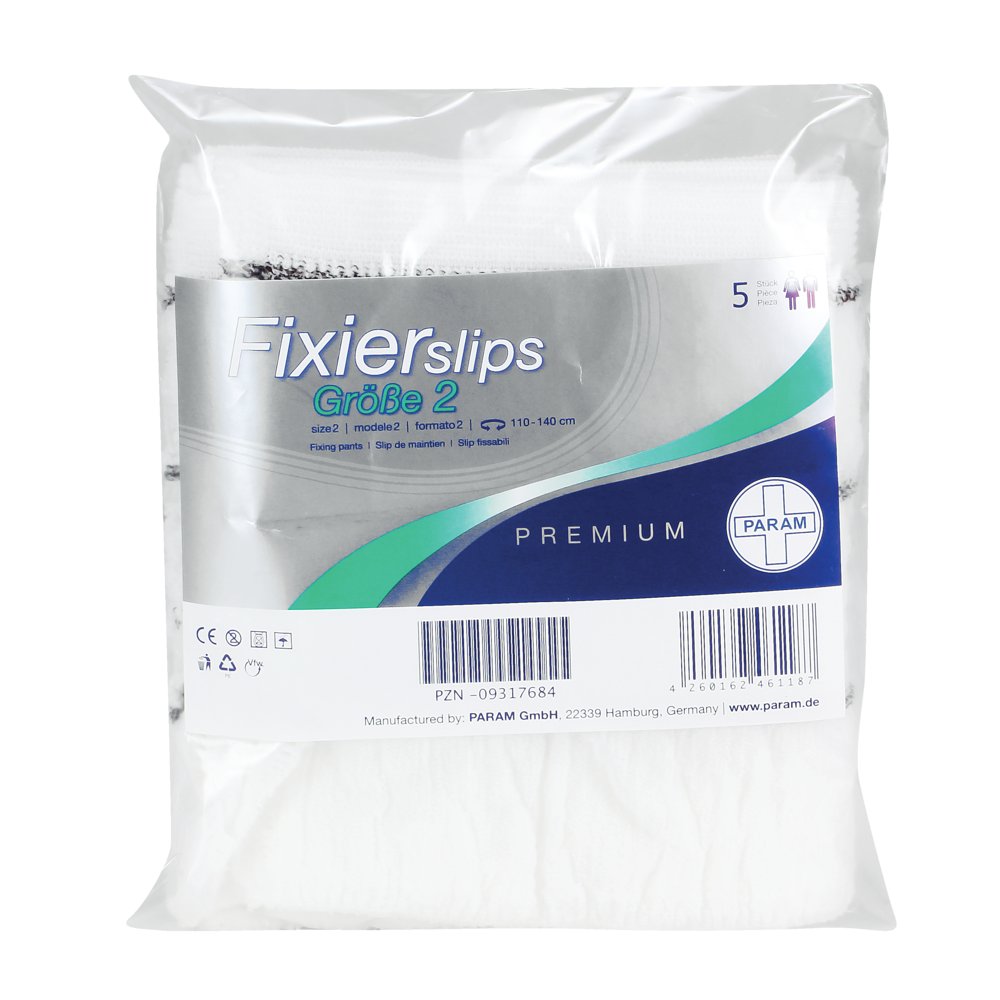 PARAM PREMIUM Fixierslips, Größe 2, Bundweite: 110 - 140 cm, 5 Stück