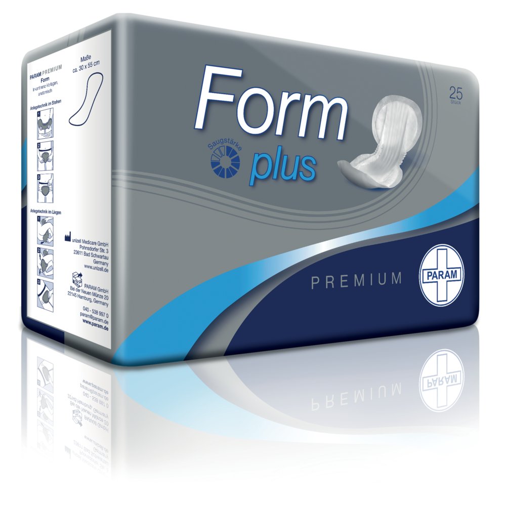 PARAM PREMIUM Form Plus Anatomische Vorlage, 30 x 55 cm, 25 Stück