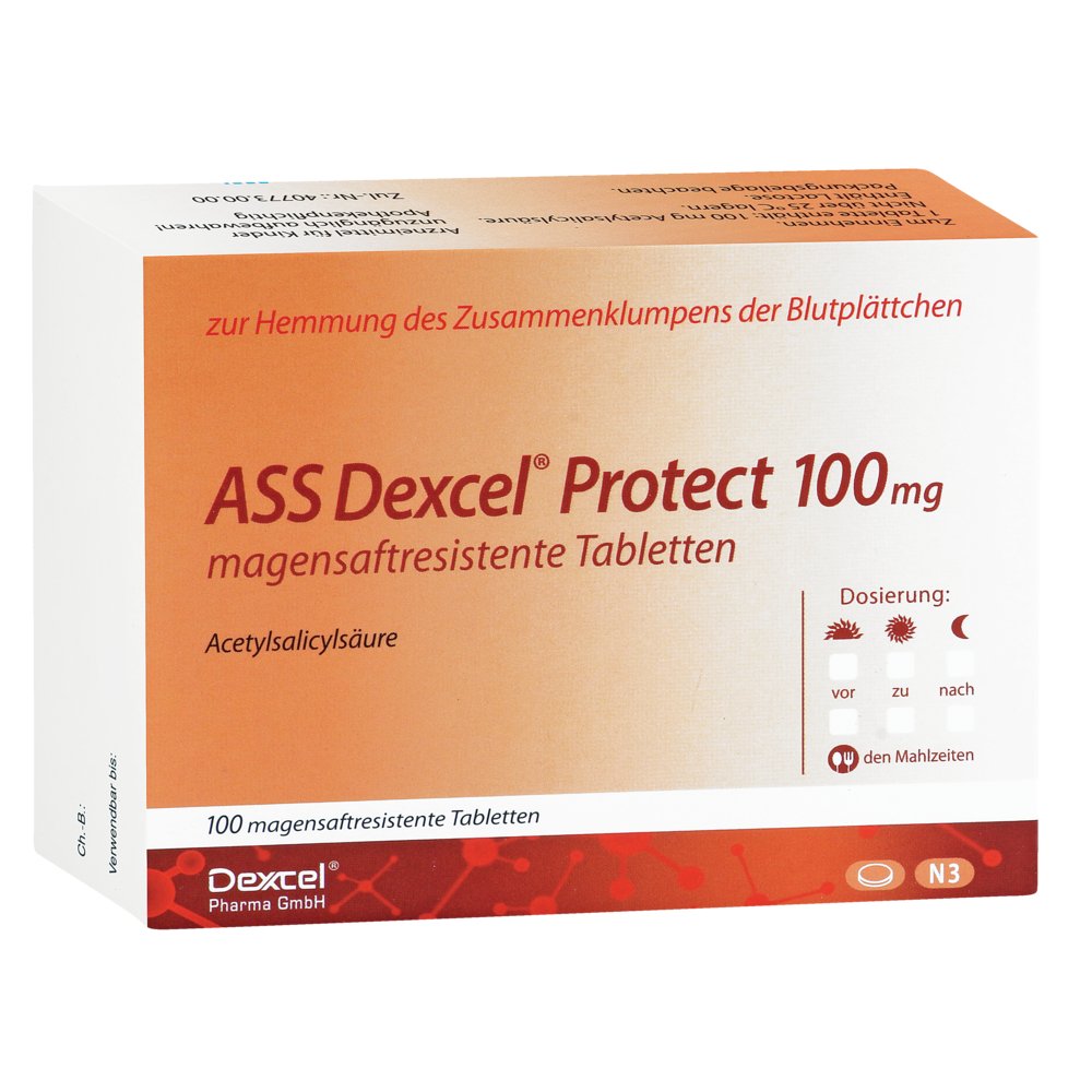 ASS Dexcel Protect 100 mg magensaftres.Tabletten