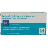NARATRIPTAN-1A Pharma bei Migräne 2,5 mg Filmtabl.