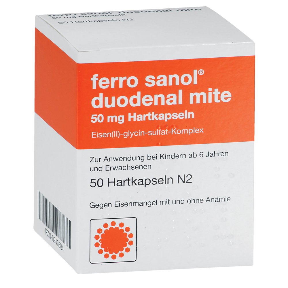 FERRO SANOL duodenal mite 50 mg magensaftr.Hartk.