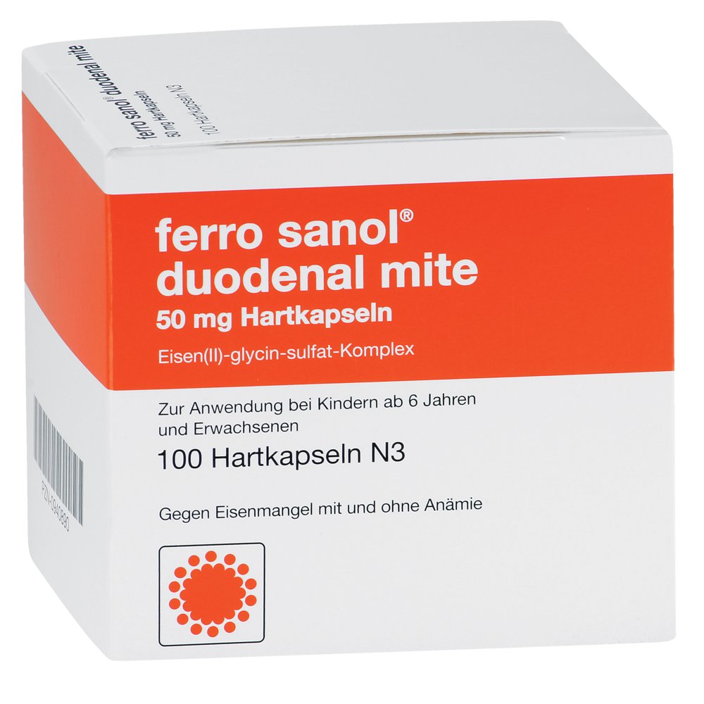 FERRO SANOL duodenal mite 50 mg magensaftr.Hartk.