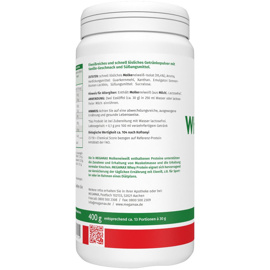 WHEYPROTEIN lactosefrei Vanille Pulver