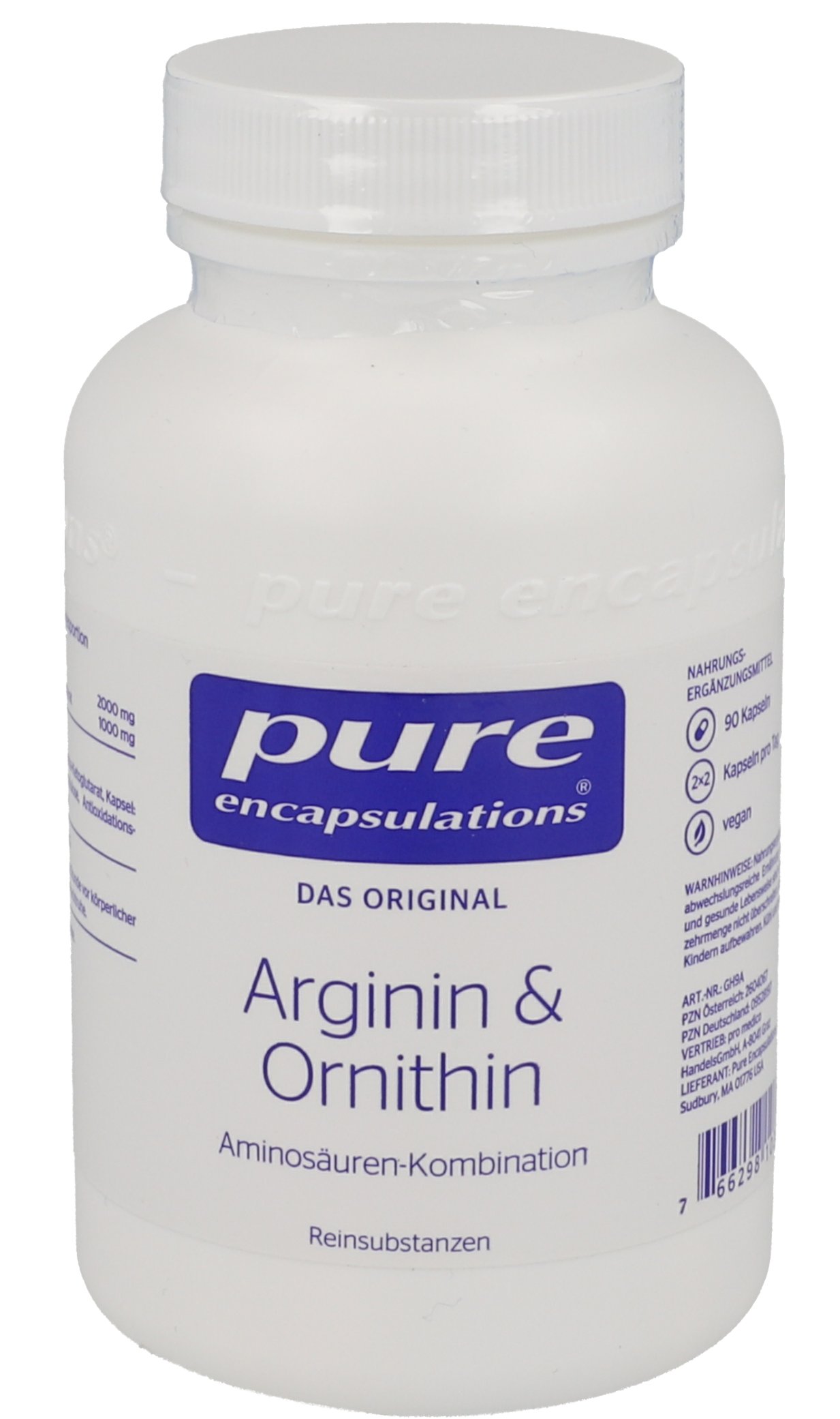 PURE ENCAPSULATIONS Arginin+Ornithin Kapseln