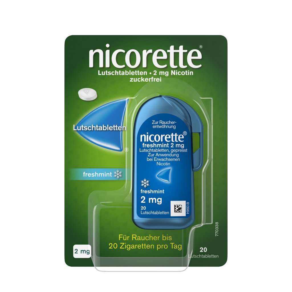 nicorette® Lutschtablette, 2 mg Nikotin, 20 St