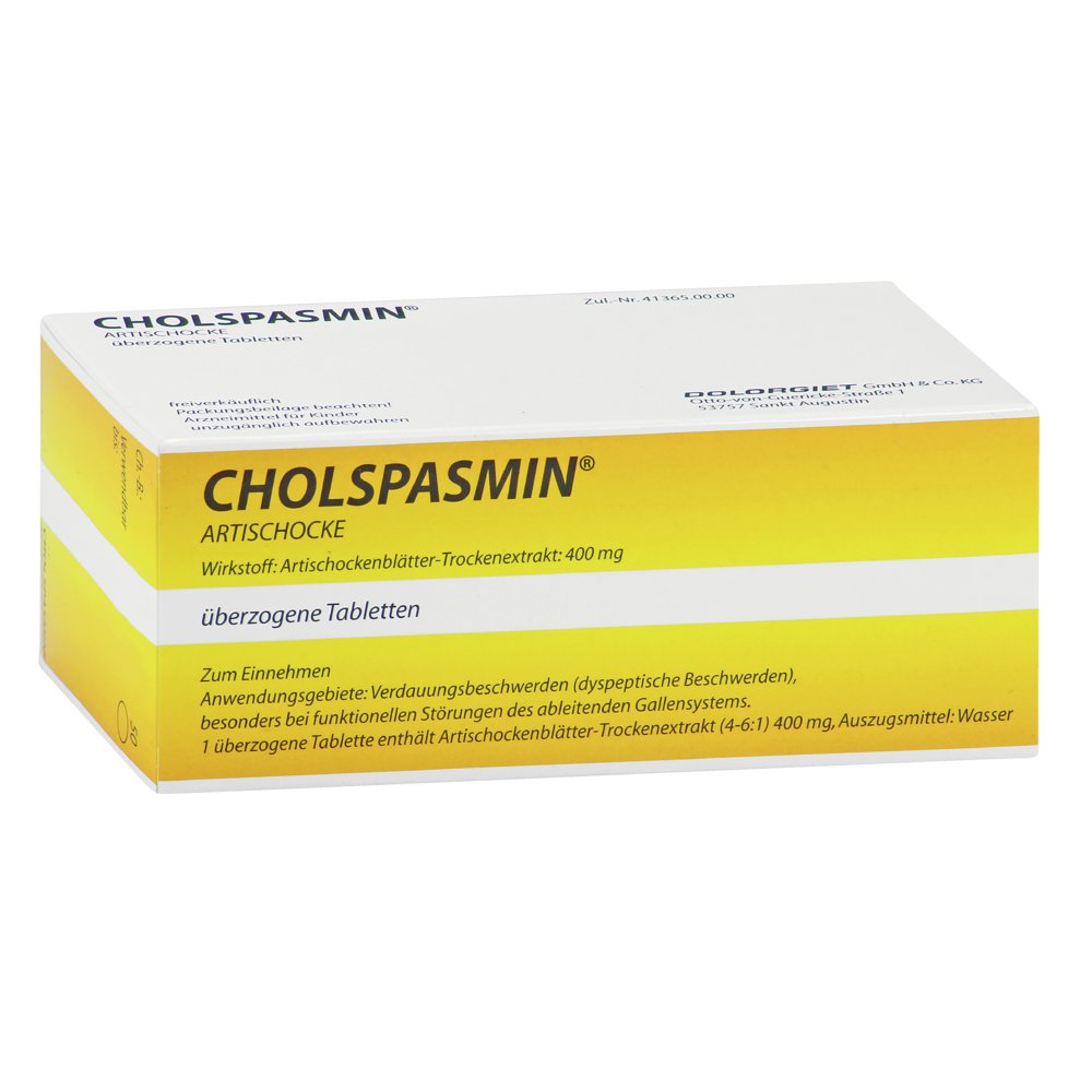 CHOLSPASMIN Artischocke überzogene Tabletten