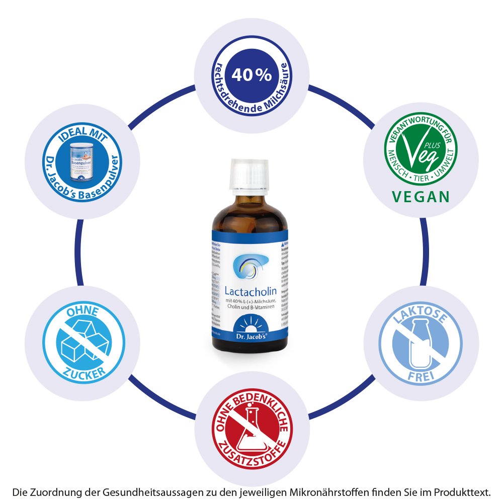 Dr. Jacob's LactaCholin Milchsäure Vitamin-B-Komplex vegan