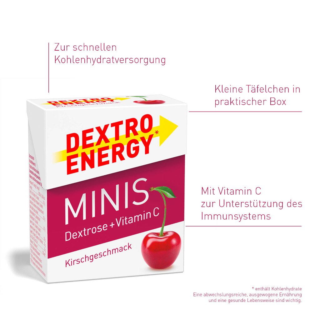 DEXTRO ENERGY Minis Kirsche + Vitamin C