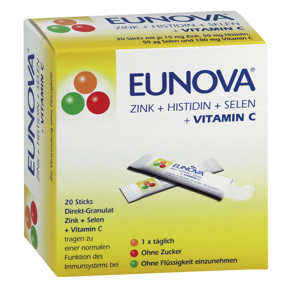EUNOVA Zink+Histidin+Selen+Vitamin C Beutel