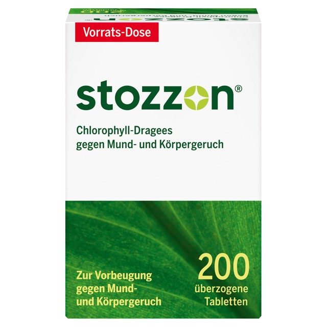 Stozzon Chlorophyll-Dragees gegen Mund- und Körpergeruch