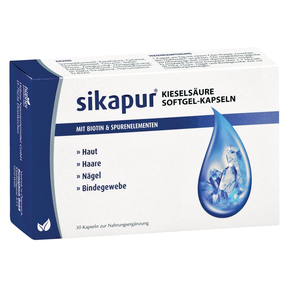 SIKAPUR Kieselsäure Softgel-Kapseln mit Biotin