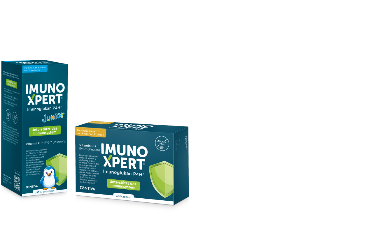 Anzeige: GEWAPPNET  FÜR ALLES, WAS KOMMT. Nahrungsergänzungsmittel  für ein Immunsystem, das  dem Alltag standhält.  ImunoXpert® für die ganze Familie.